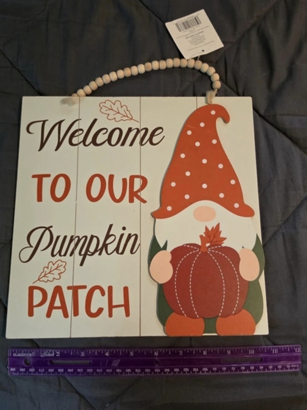 Old East Main Co. Welcome To Our Pumpkin Patch Gnome Sign